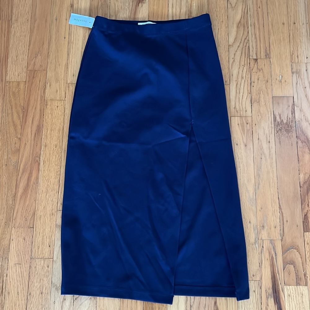 BNWT! Aritzia Babaton pencil slit midi skirt 0 classic navy